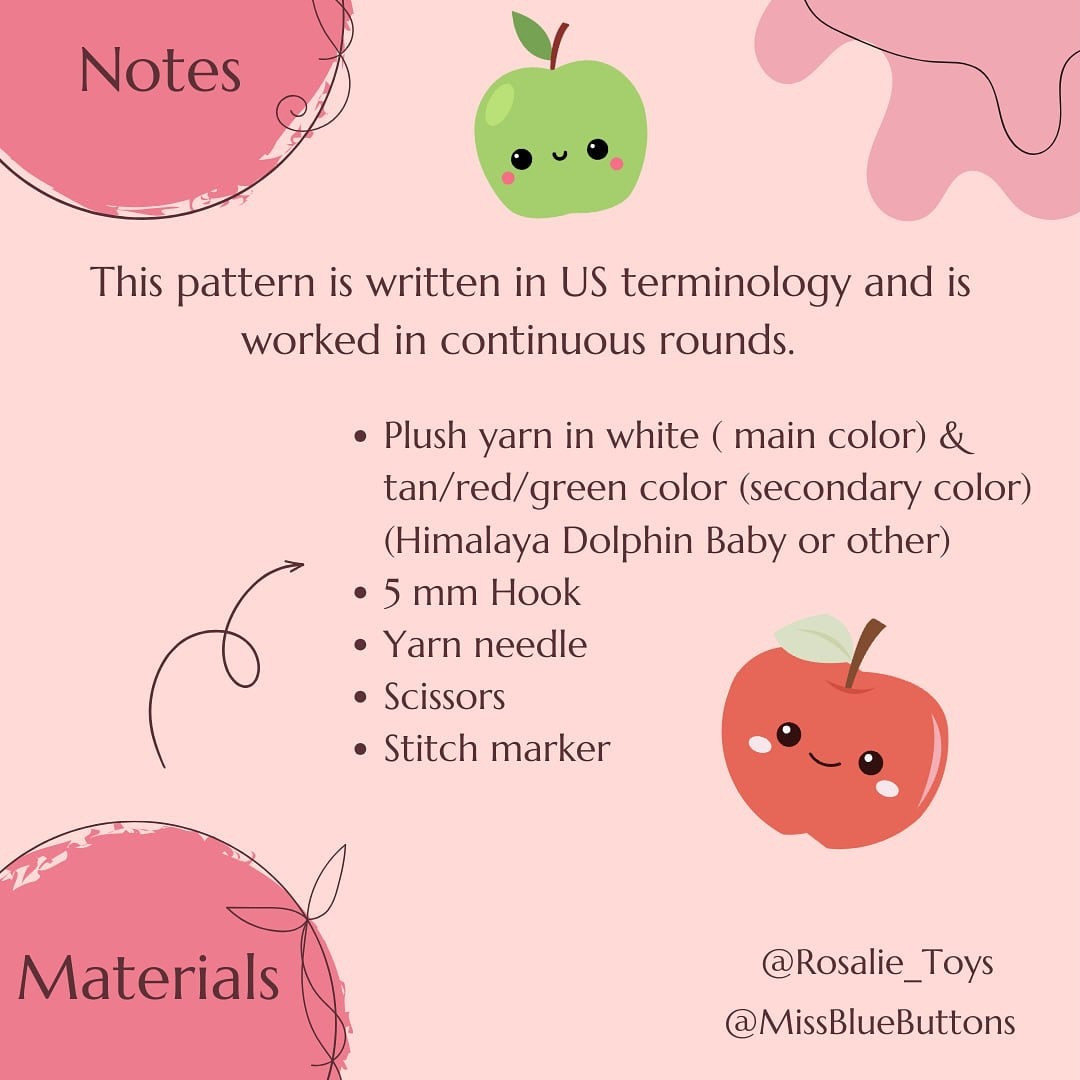 Crochet Apple Bowl Free Pattern: Two Sizes, No-Sew