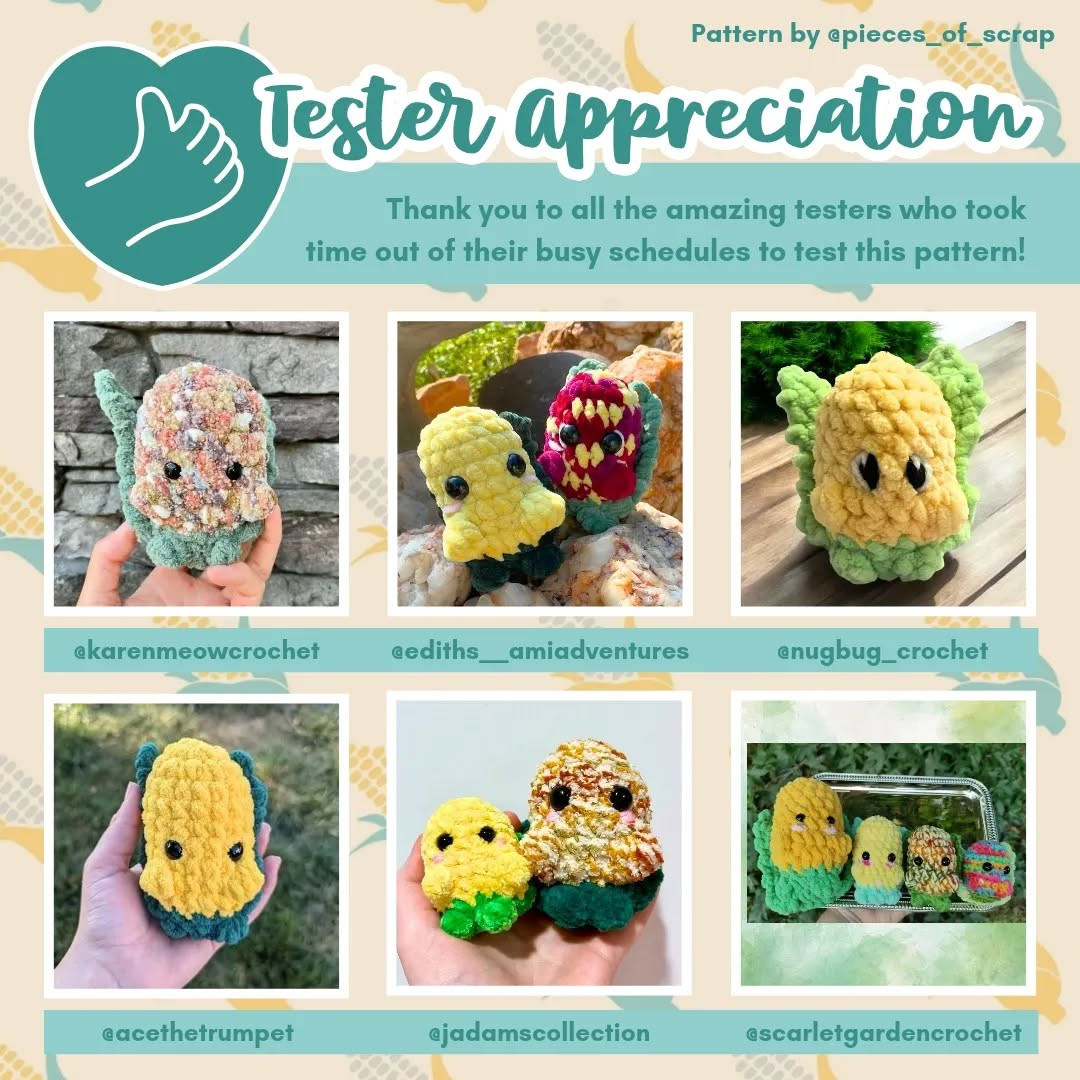 Crochet Baby Corn Amigurumi - Free No-Sew Pattern