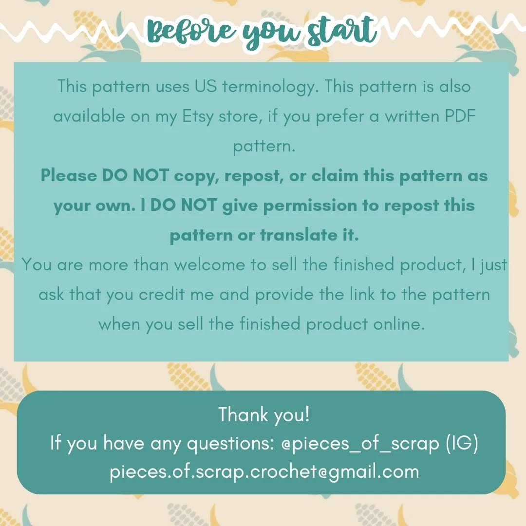 Crochet Baby Corn Amigurumi - Free No-Sew Pattern