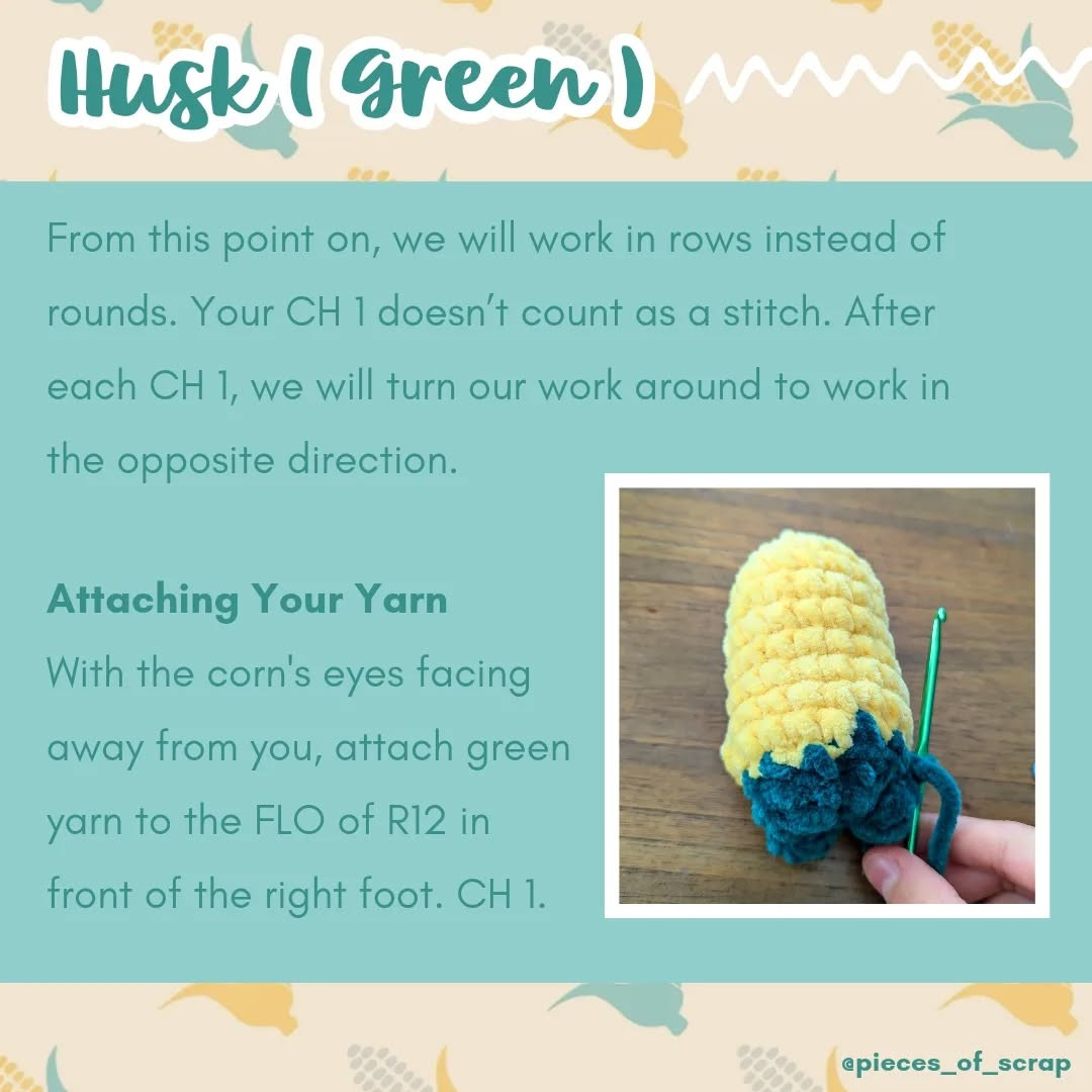 Crochet Baby Corn Amigurumi - Free No-Sew Pattern