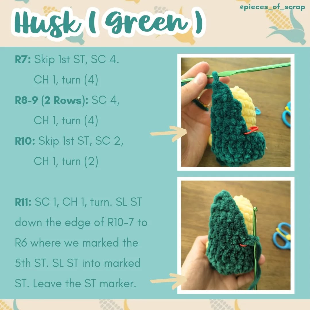 Crochet Baby Corn Amigurumi - Free No-Sew Pattern