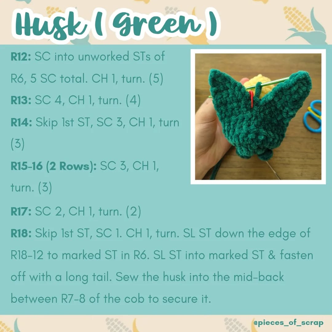 Crochet Baby Corn Amigurumi - Free No-Sew Pattern