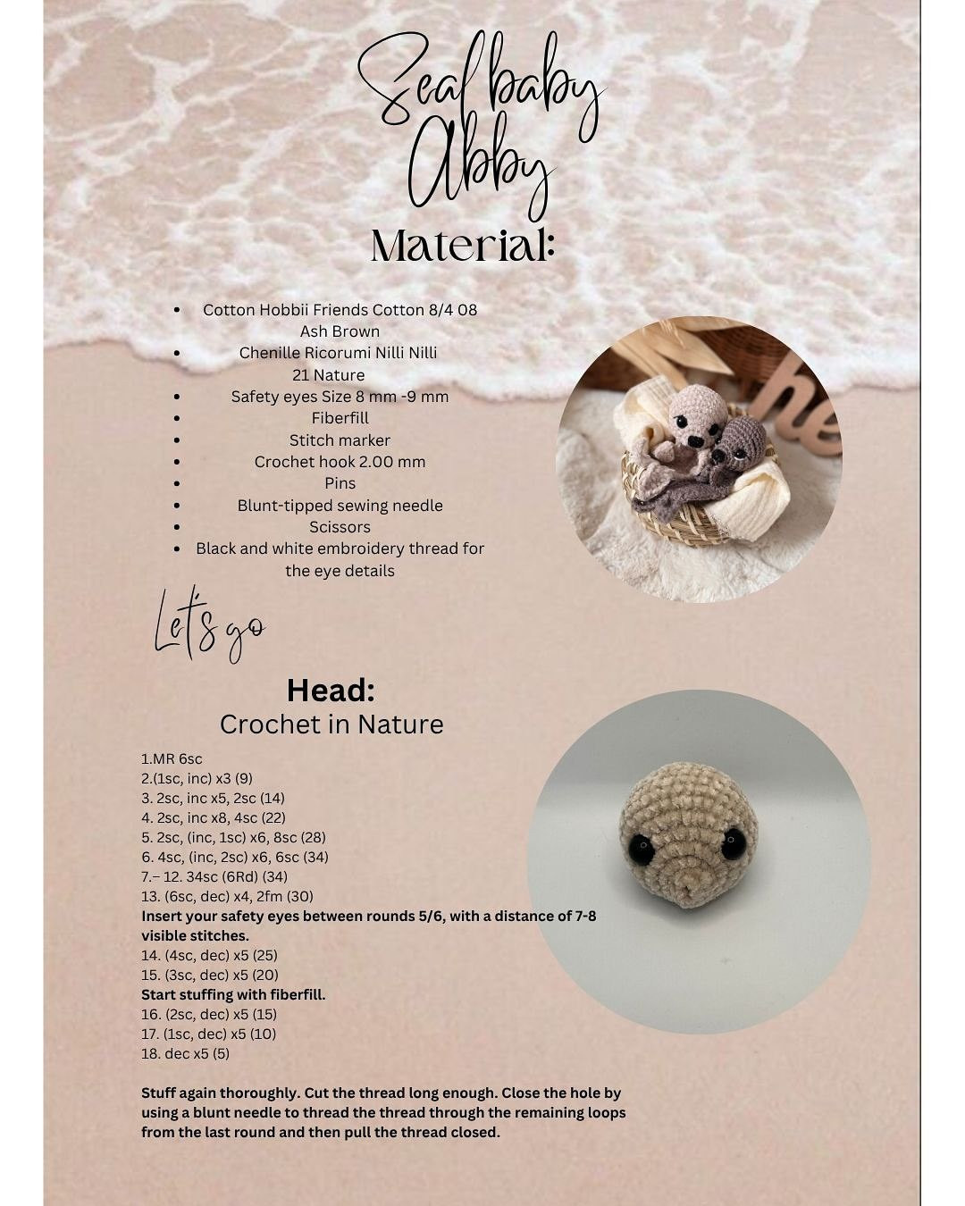 Crochet Baby Seals in a Cozy Basket Pattern