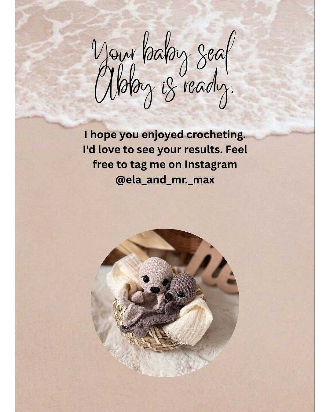 Crochet Baby Seals in a Cozy Basket Pattern