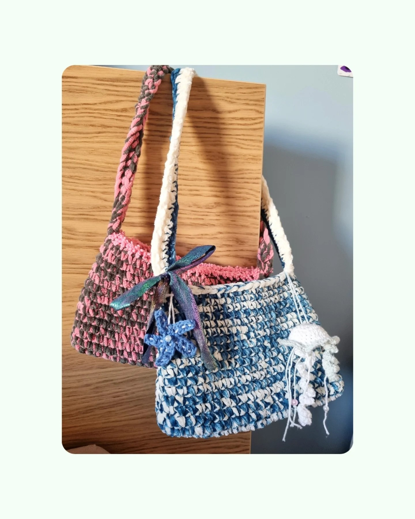 Crochet Bags with Unique Decorations and Colorful Patterns