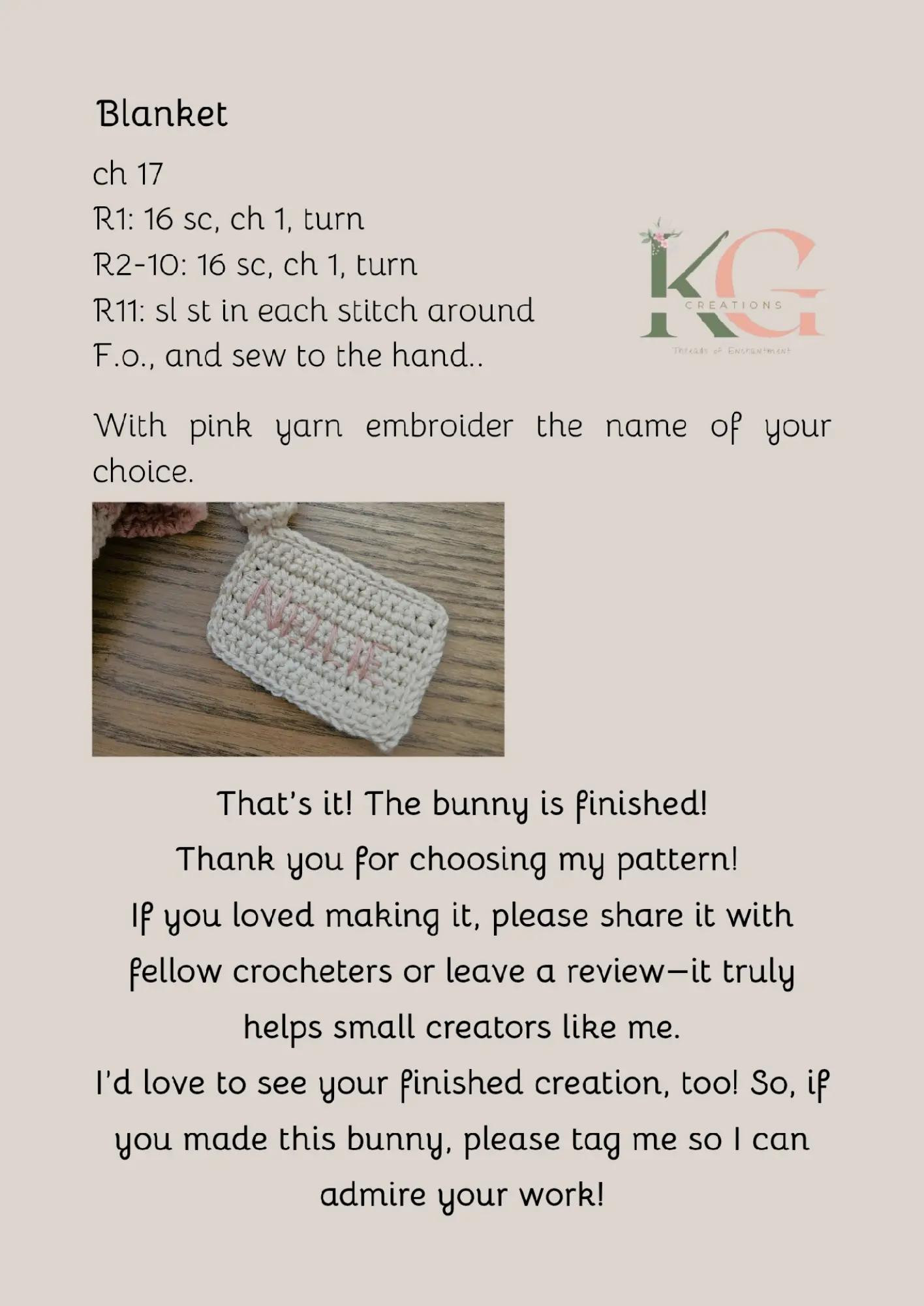 Crochet Ballerina Bunny Pattern for Beginners