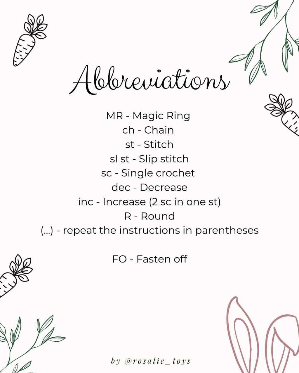 Crochet Bunny with Carrot Free Pattern for Beginners