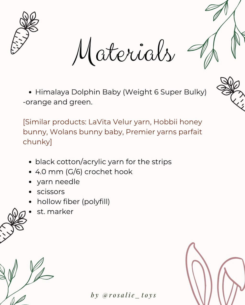 Crochet Bunny with Carrot Free Pattern for Beginners