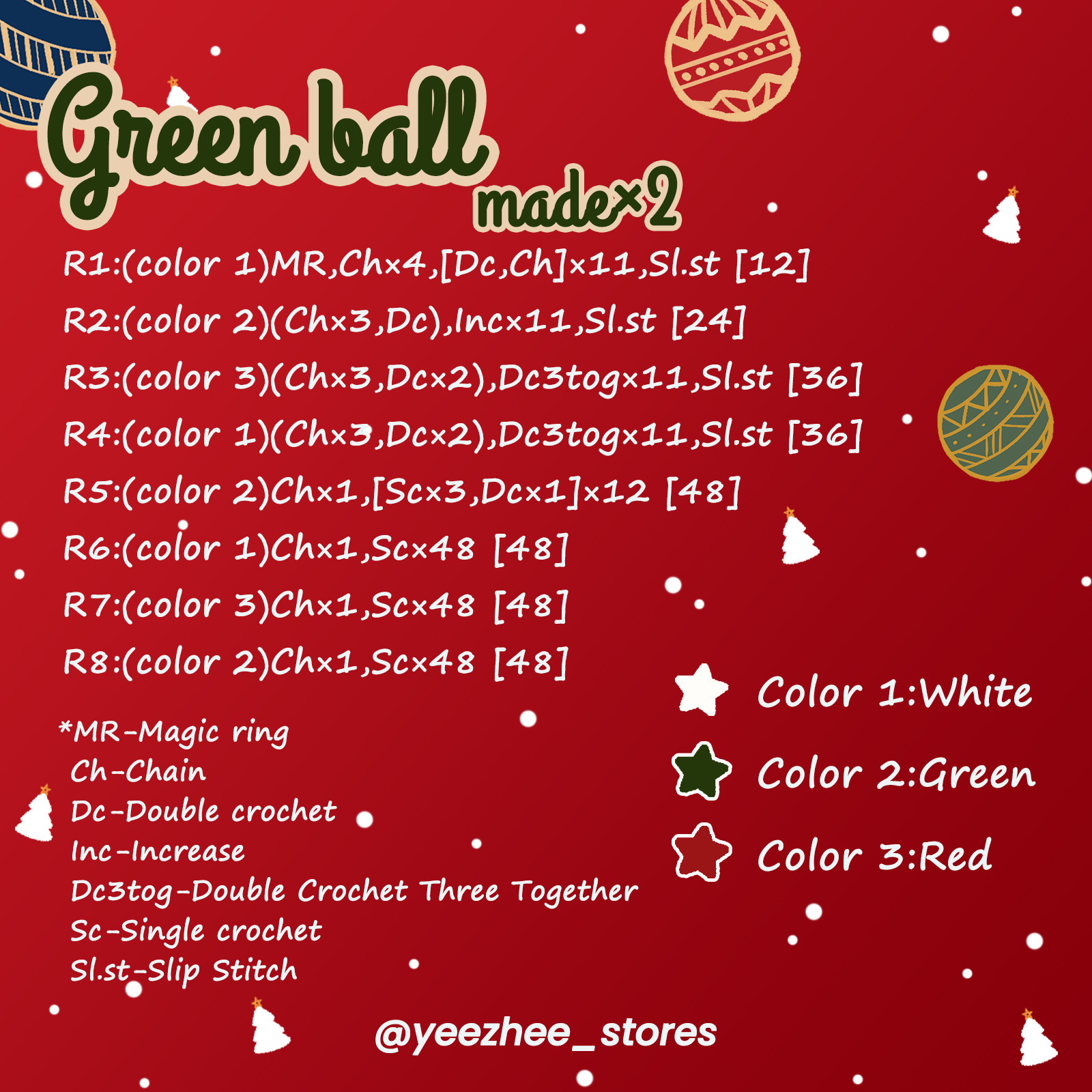 Crochet Candy Cane Pattern with Festive Design