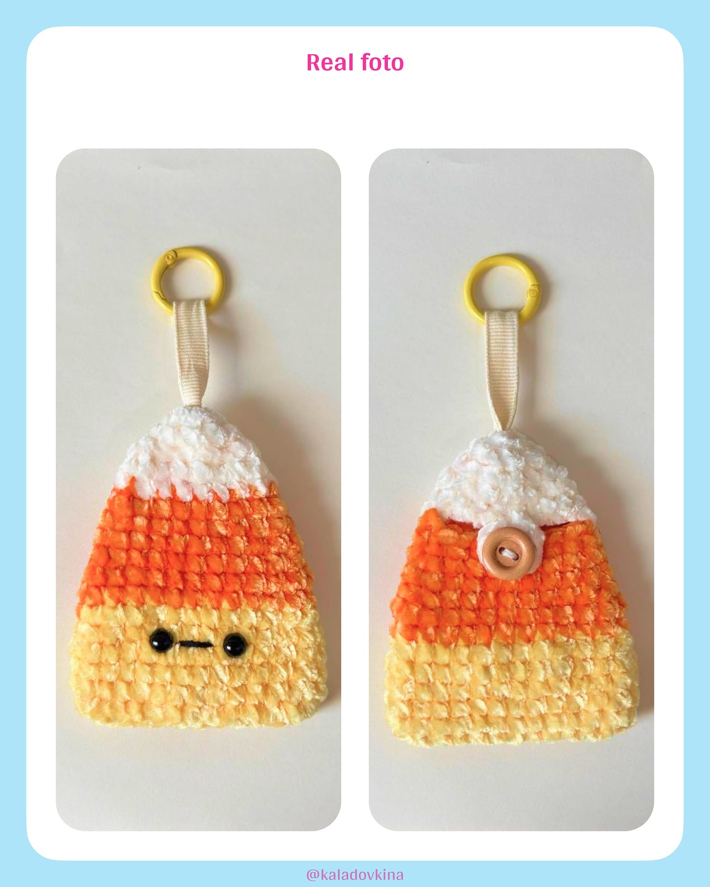 Crochet Candy Corn Huggy Pouch Pattern for Beginners