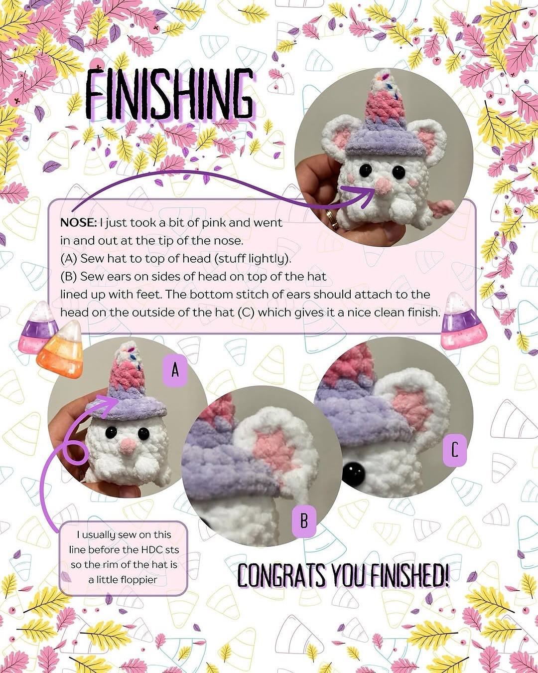 Crochet Candy Corn Mouse Pattern - Free and Adorable Design