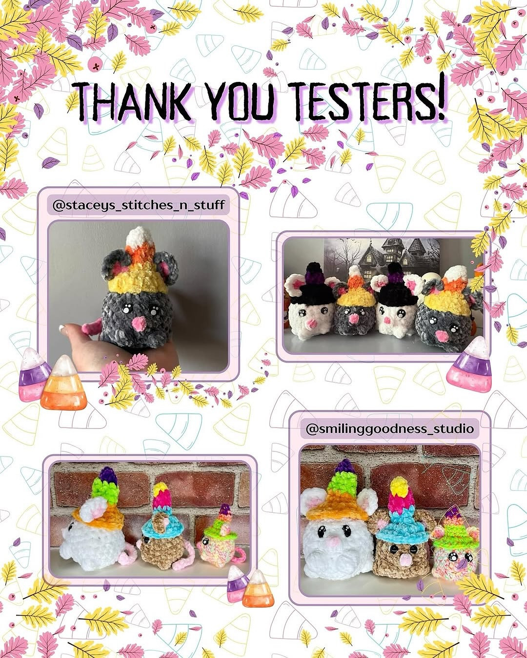 Crochet Candy Corn Mouse Pattern - Free and Adorable Design