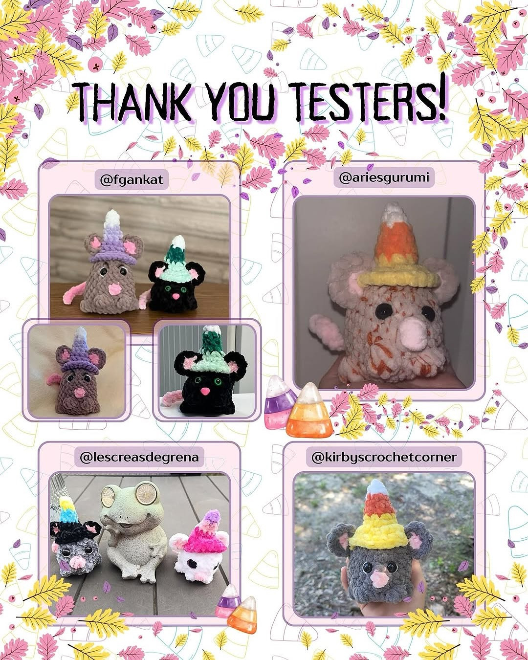 Crochet Candy Corn Mouse Pattern - Free and Adorable Design