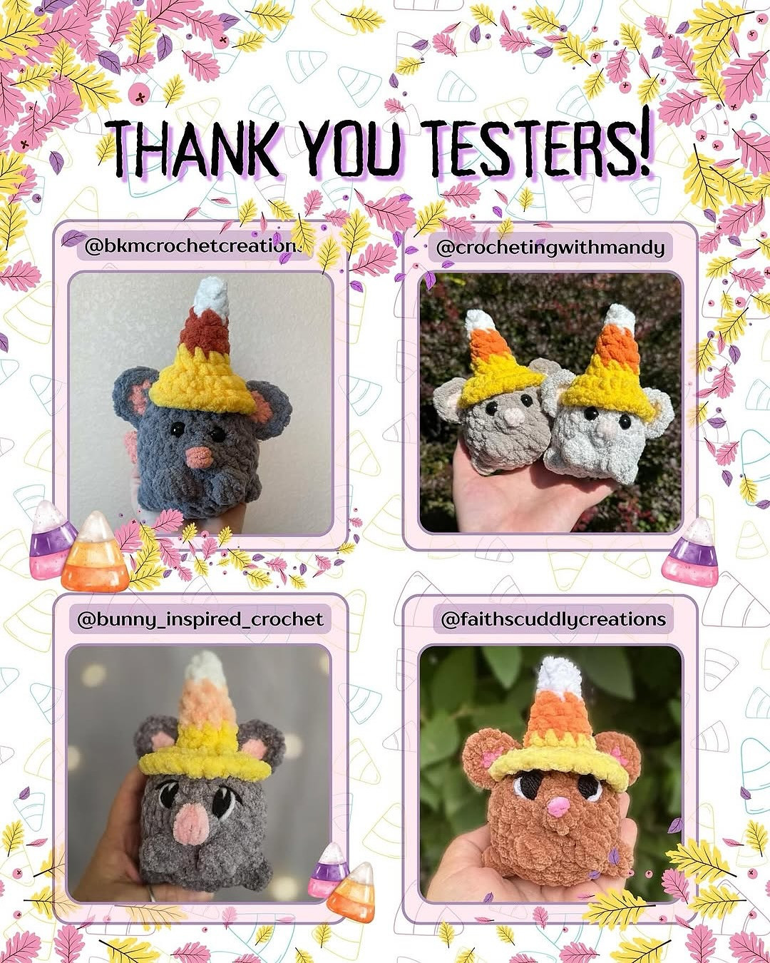 Crochet Candy Corn Mouse Pattern - Free and Adorable Design