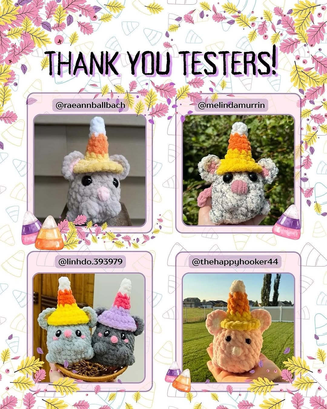 Crochet Candy Corn Mouse Pattern - Free and Adorable Design