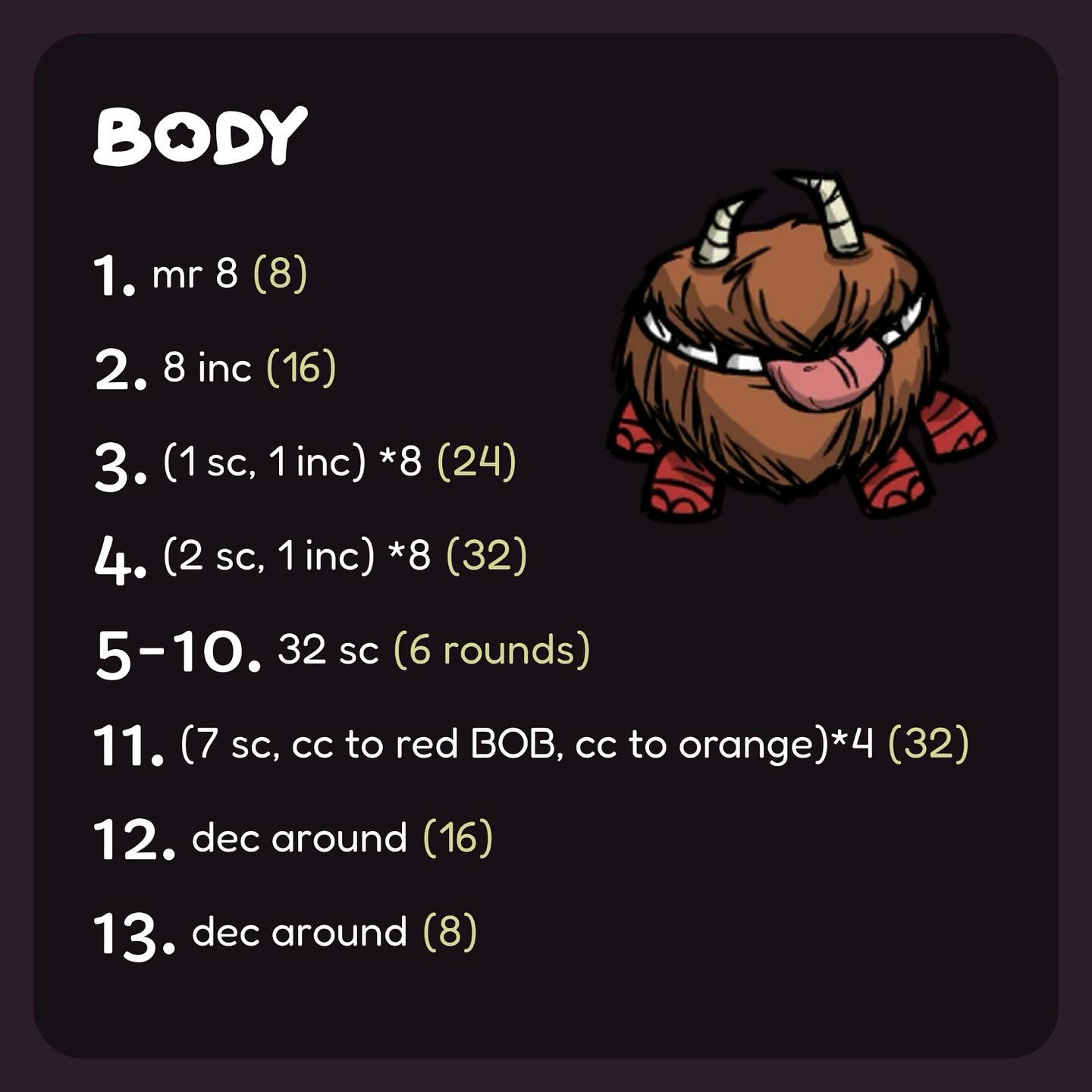 Crochet Chester Pattern from Don't Starve - Free Download