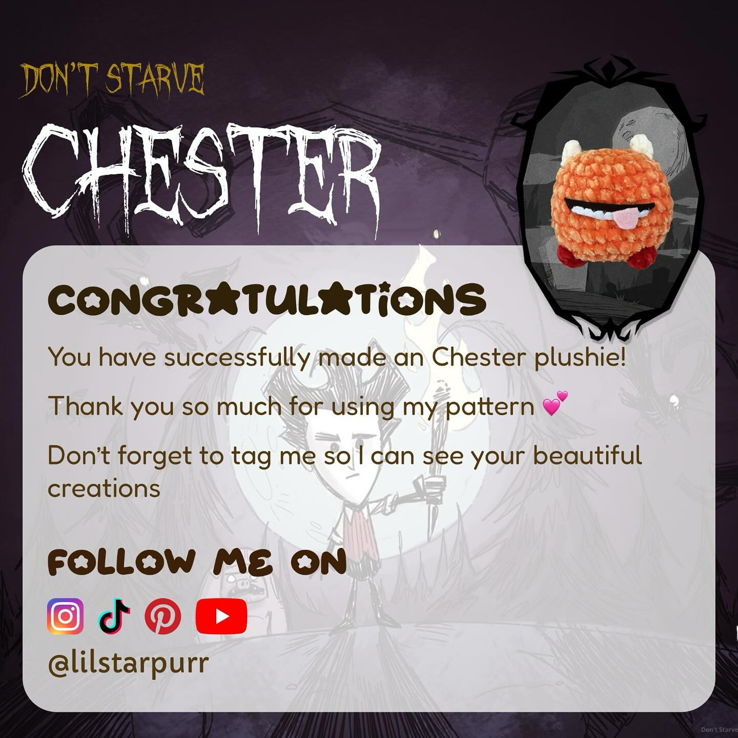 Crochet Chester Pattern from Don't Starve - Free Download