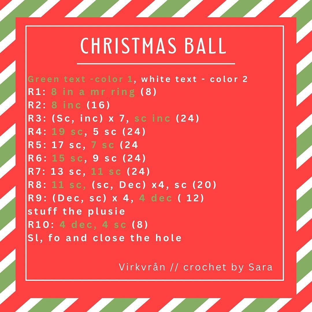 Crochet Christmas Ball Pattern - Festive Decoration Idea