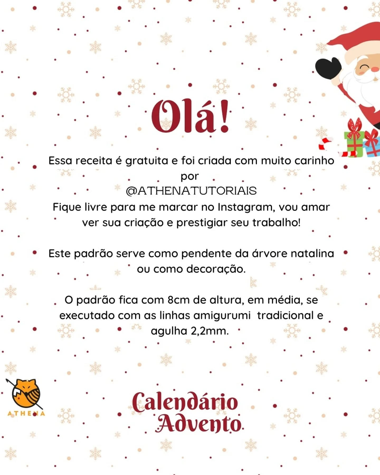 Crochet Christmas Candle Pattern for Advent Calendar Decoration