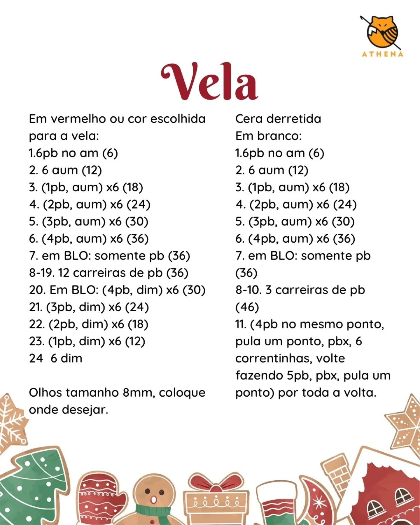 Crochet Christmas Candle Pattern for Advent Calendar Decoration