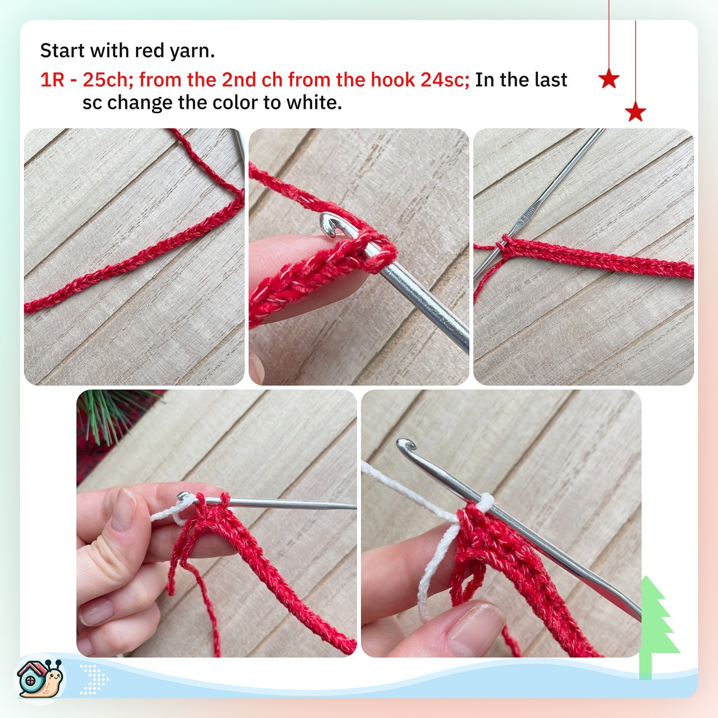 Crochet Christmas Candy Free Pattern for Beginners