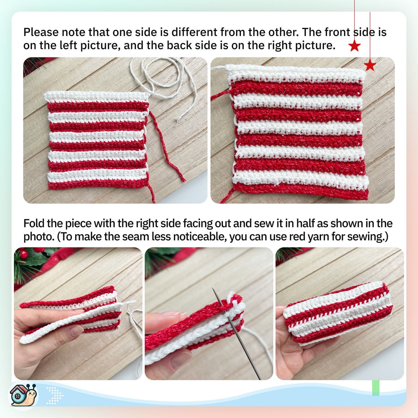 Crochet Christmas Candy Free Pattern for Beginners
