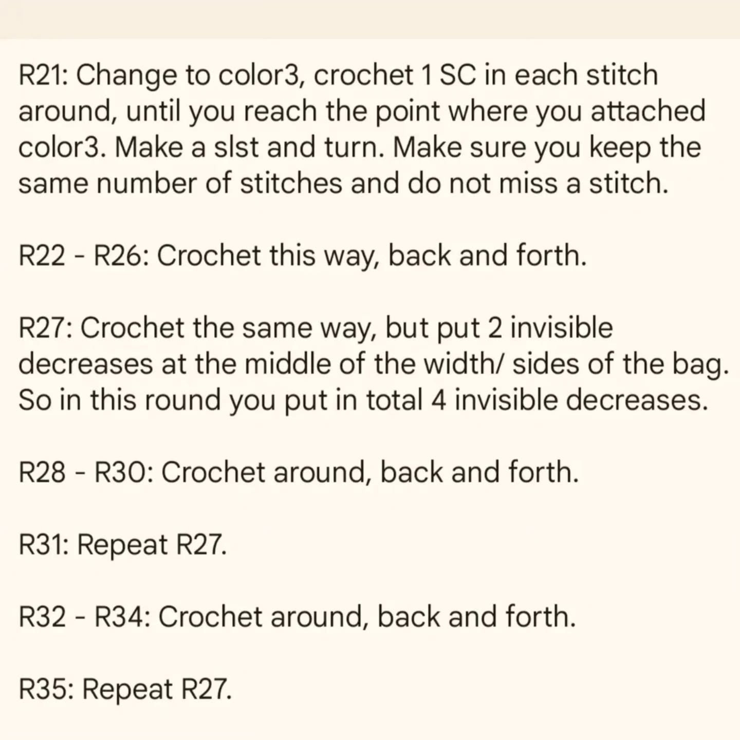 Crochet Color Block Bag Pattern for Beginners