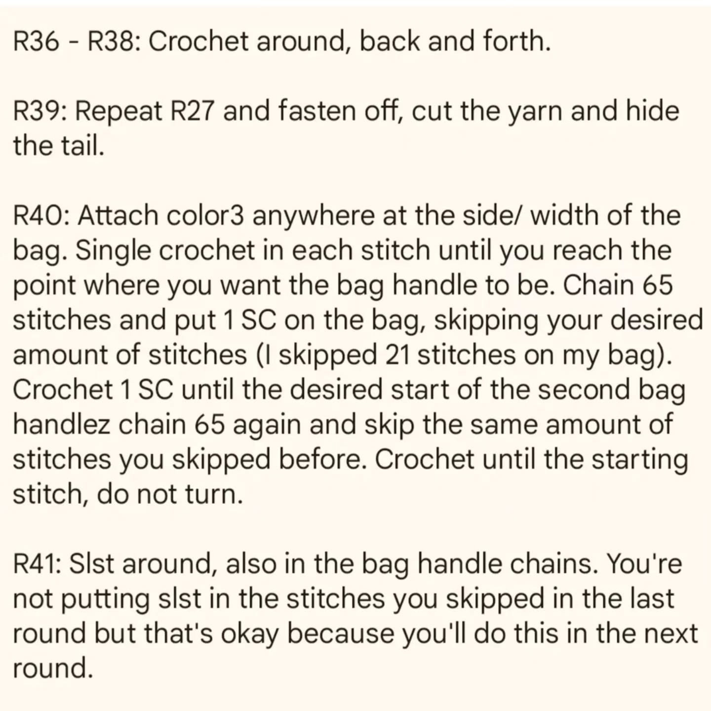 Crochet Color Block Bag Pattern for Beginners