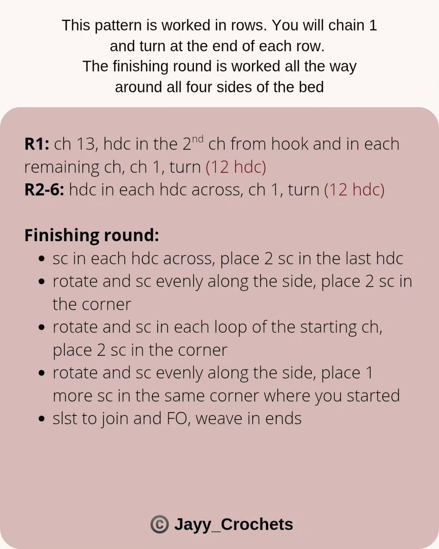 Crochet Cozy Pet Bed Pattern for Small Animals