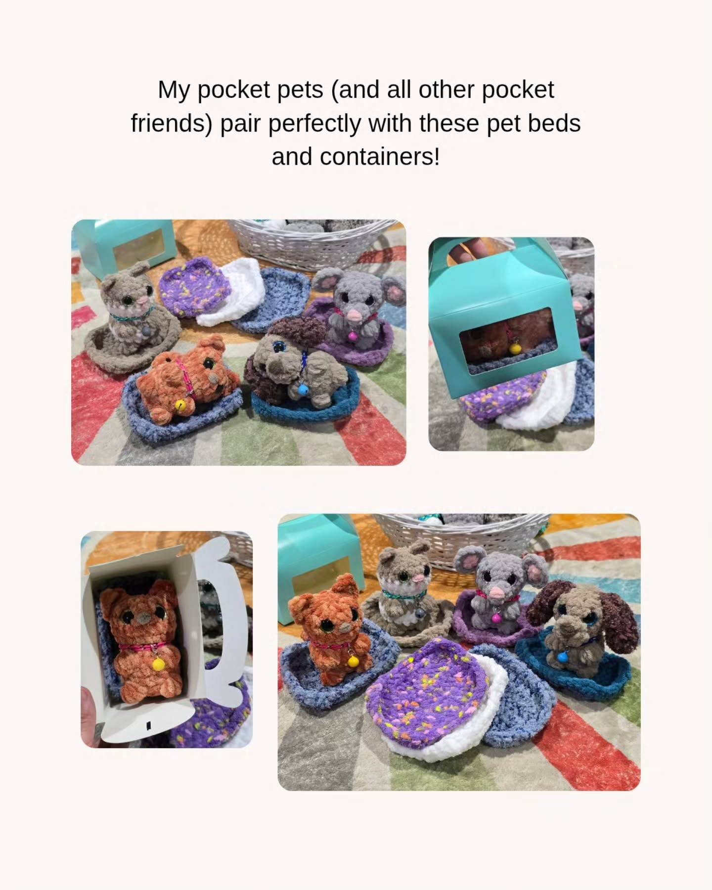 Crochet Cozy Pet Bed Pattern for Small Animals