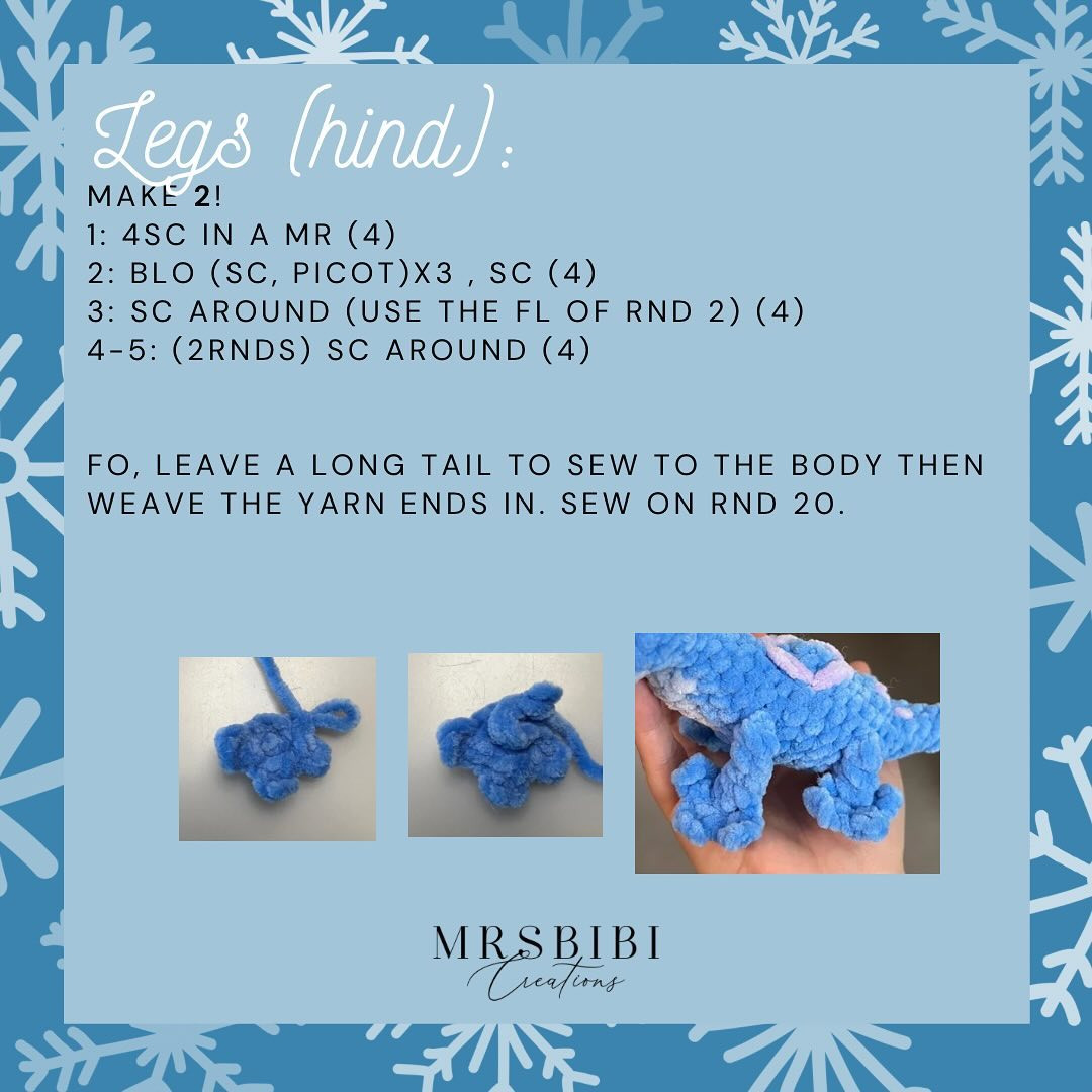 Crochet Cute Blue Salamander Amigurumi Pattern Guide