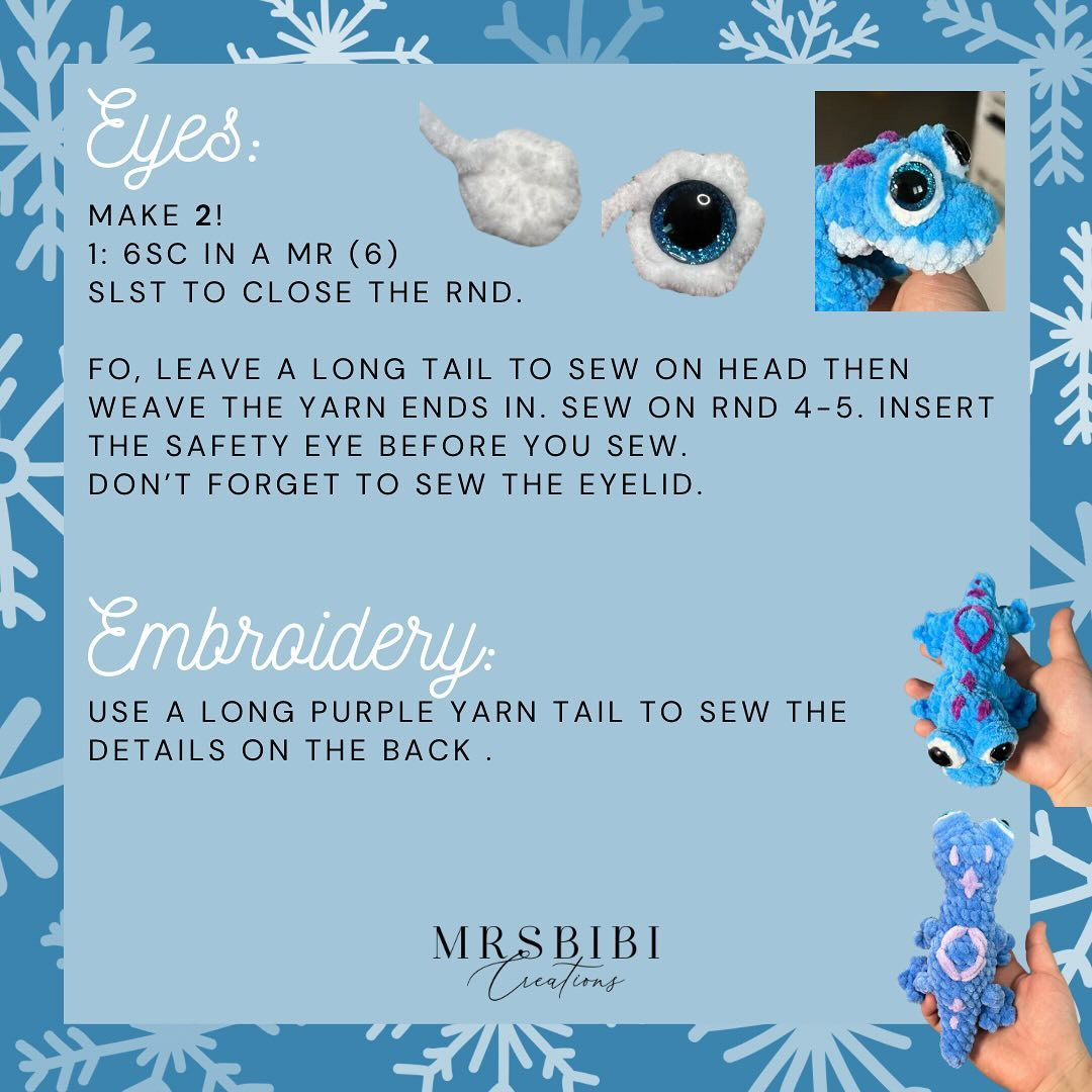 Crochet Cute Blue Salamander Amigurumi Pattern Guide