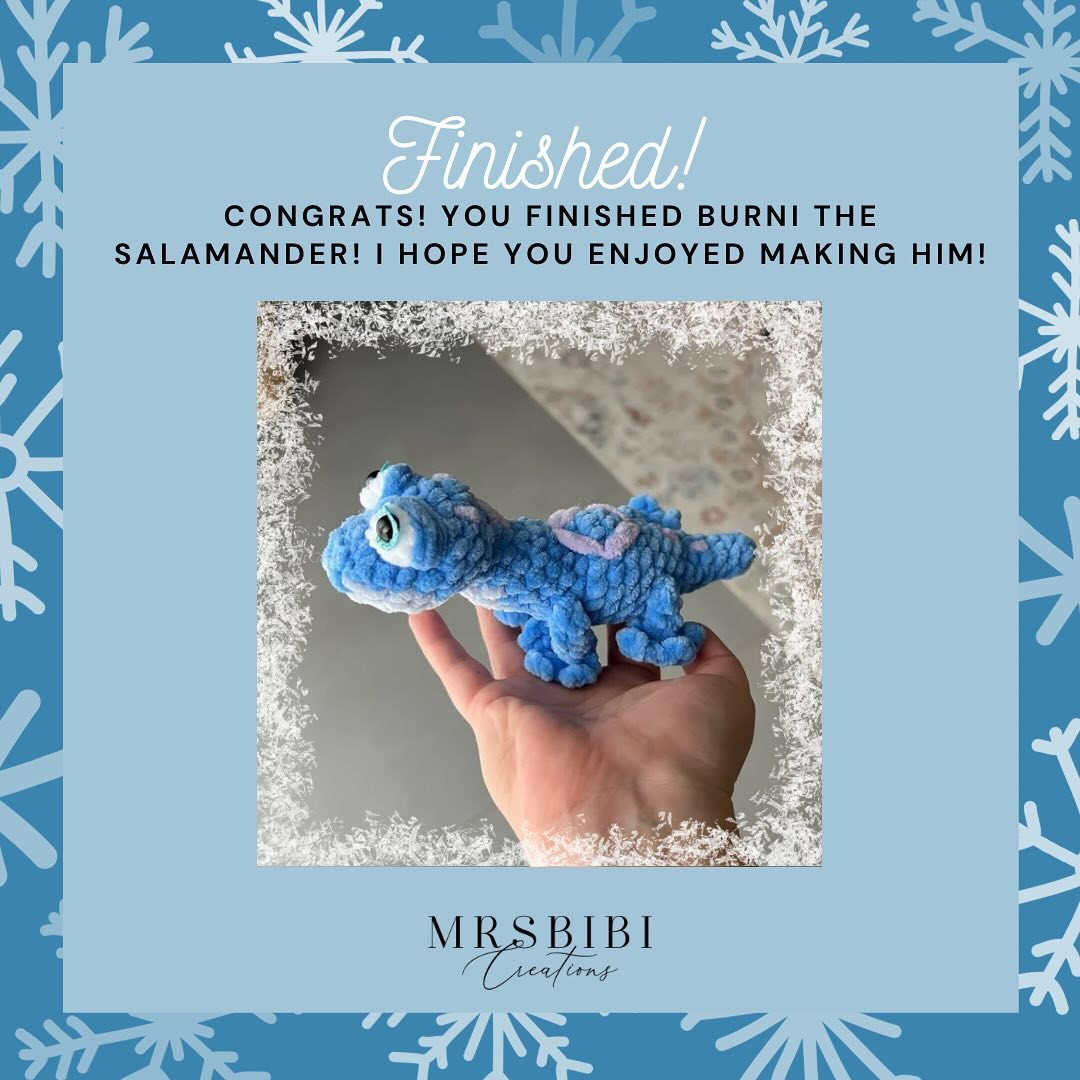 Crochet Cute Blue Salamander Amigurumi Pattern Guide