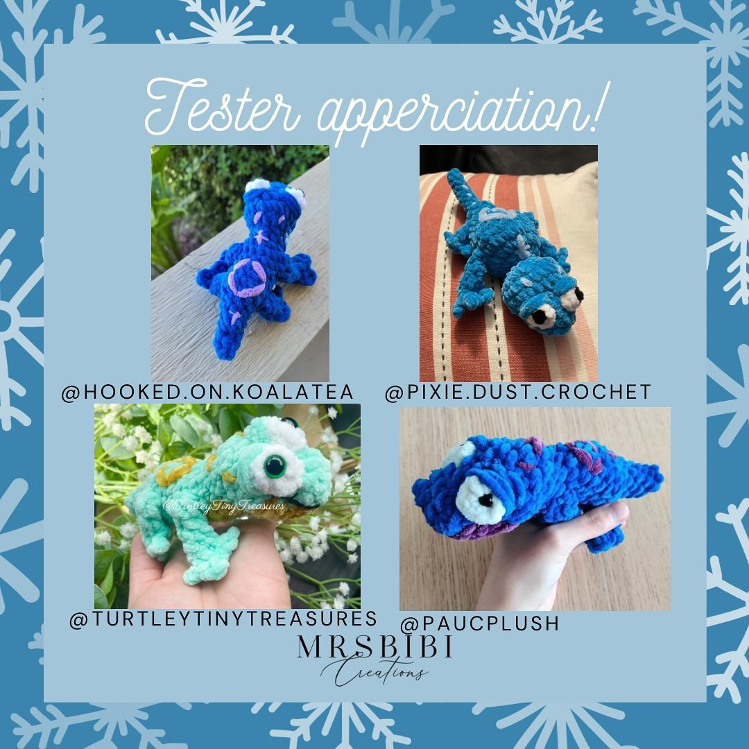 Crochet Cute Blue Salamander Amigurumi Pattern Guide