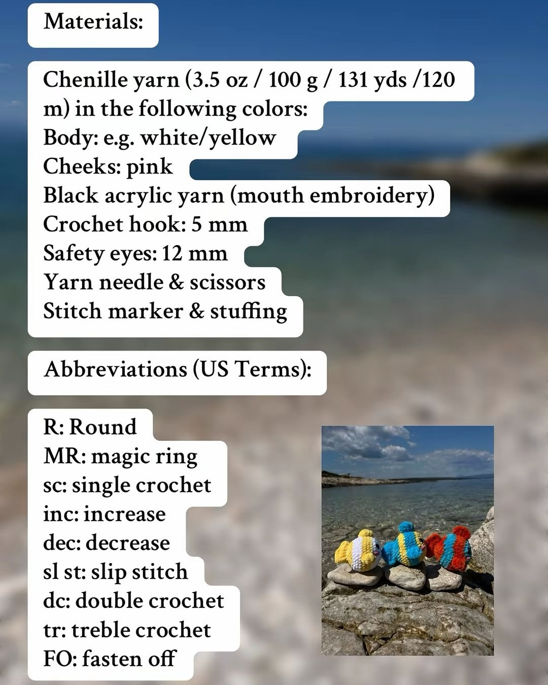 Crochet Cute Bubble Fish Pattern for Beginners