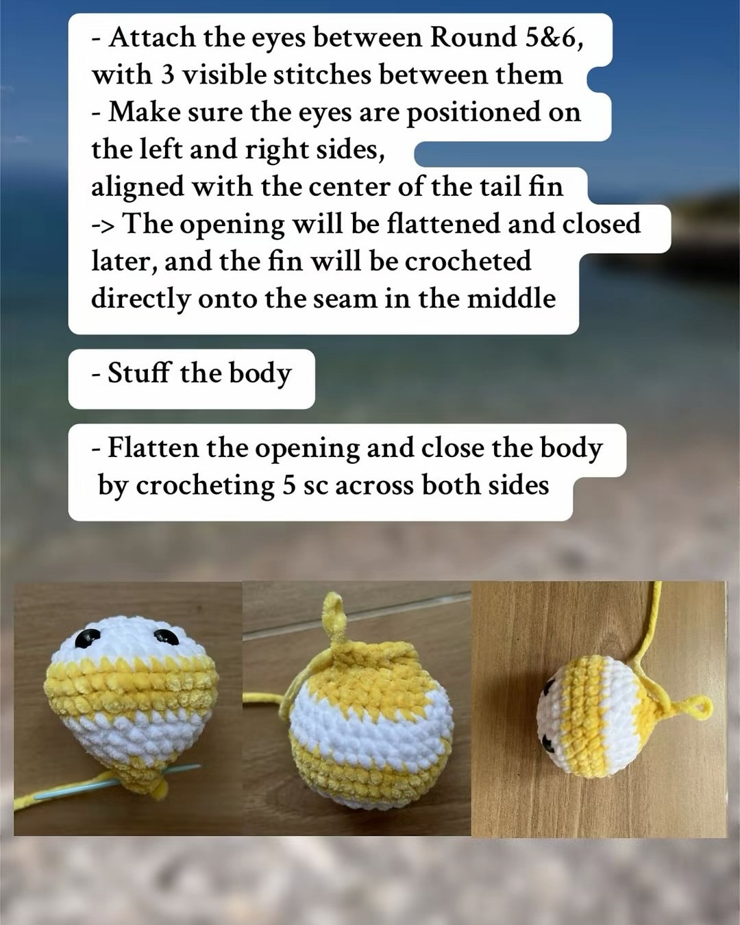 Crochet Cute Bubble Fish Pattern for Beginners