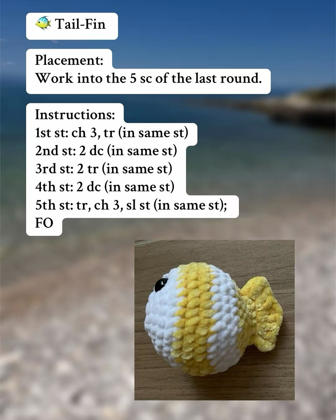 Crochet Cute Bubble Fish Pattern for Beginners