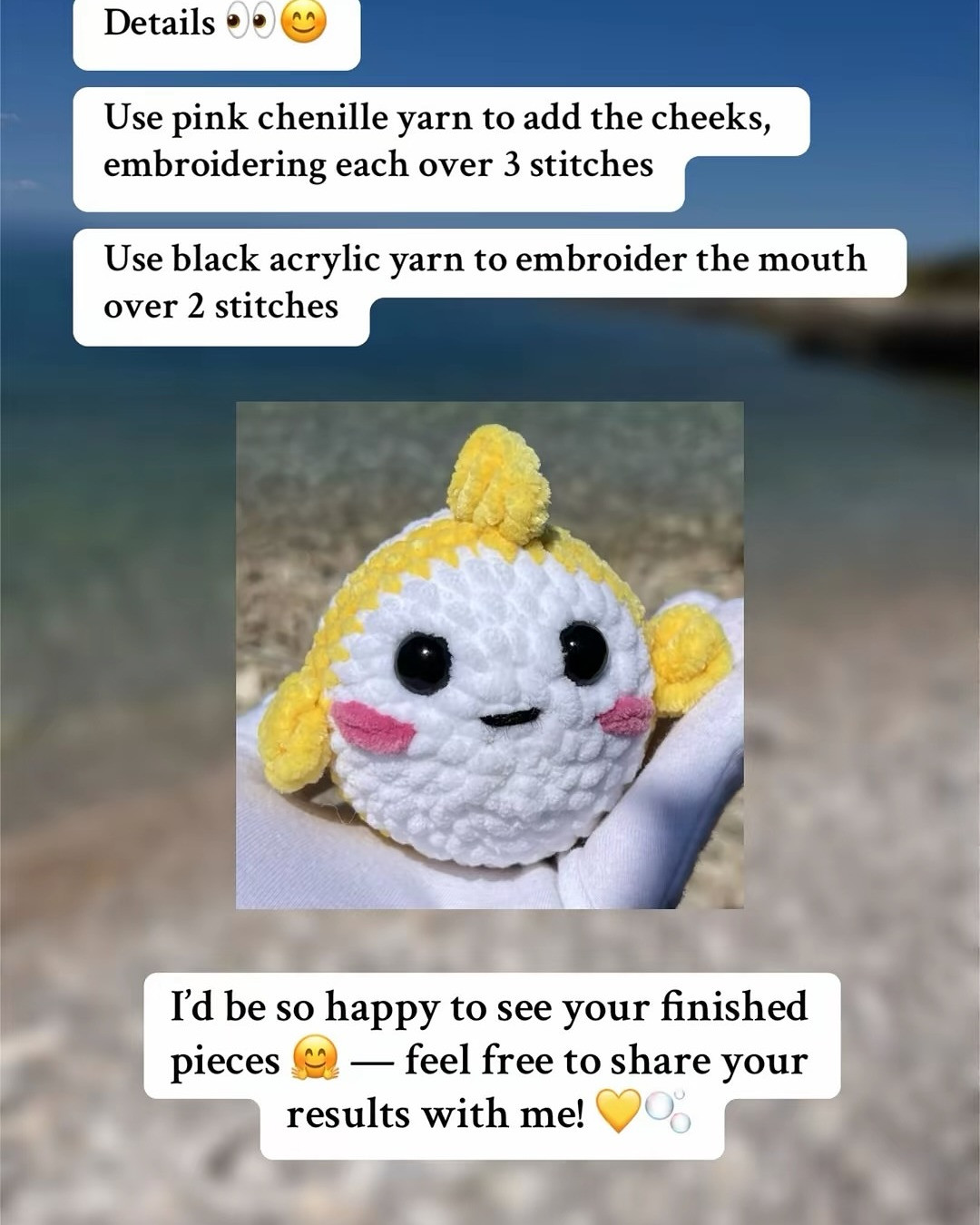 Crochet Cute Bubble Fish Pattern for Beginners