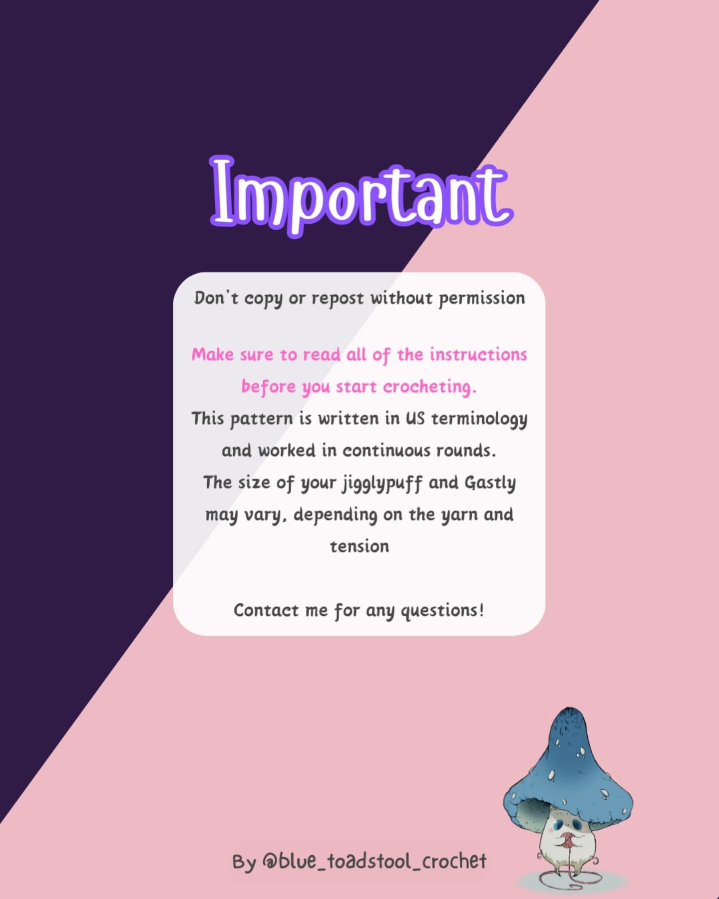 Crochet Cute Jigglypuff and Gastly Keychain Patterns