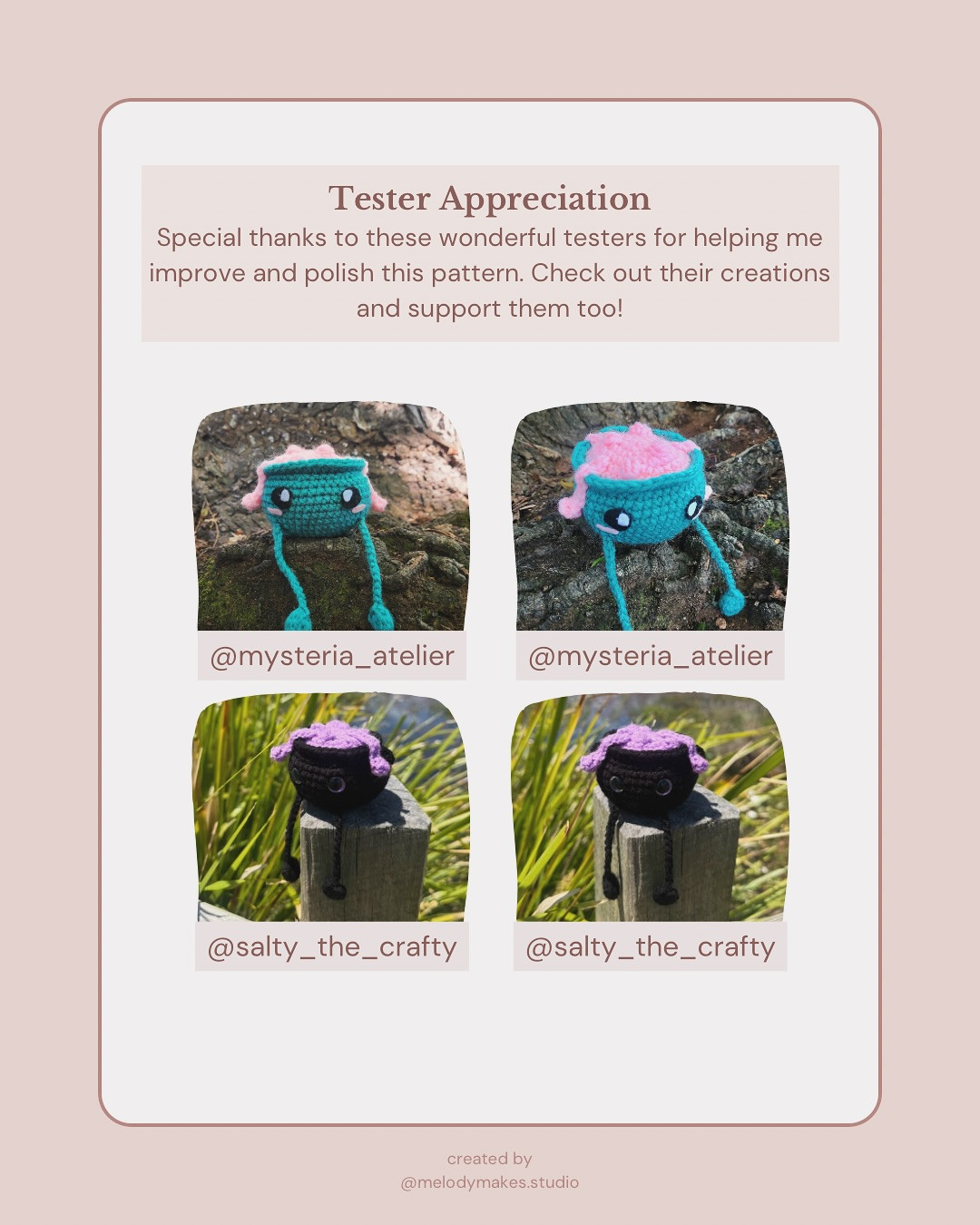 Crochet Cute Leggy Cauldrons for Halloween Decor