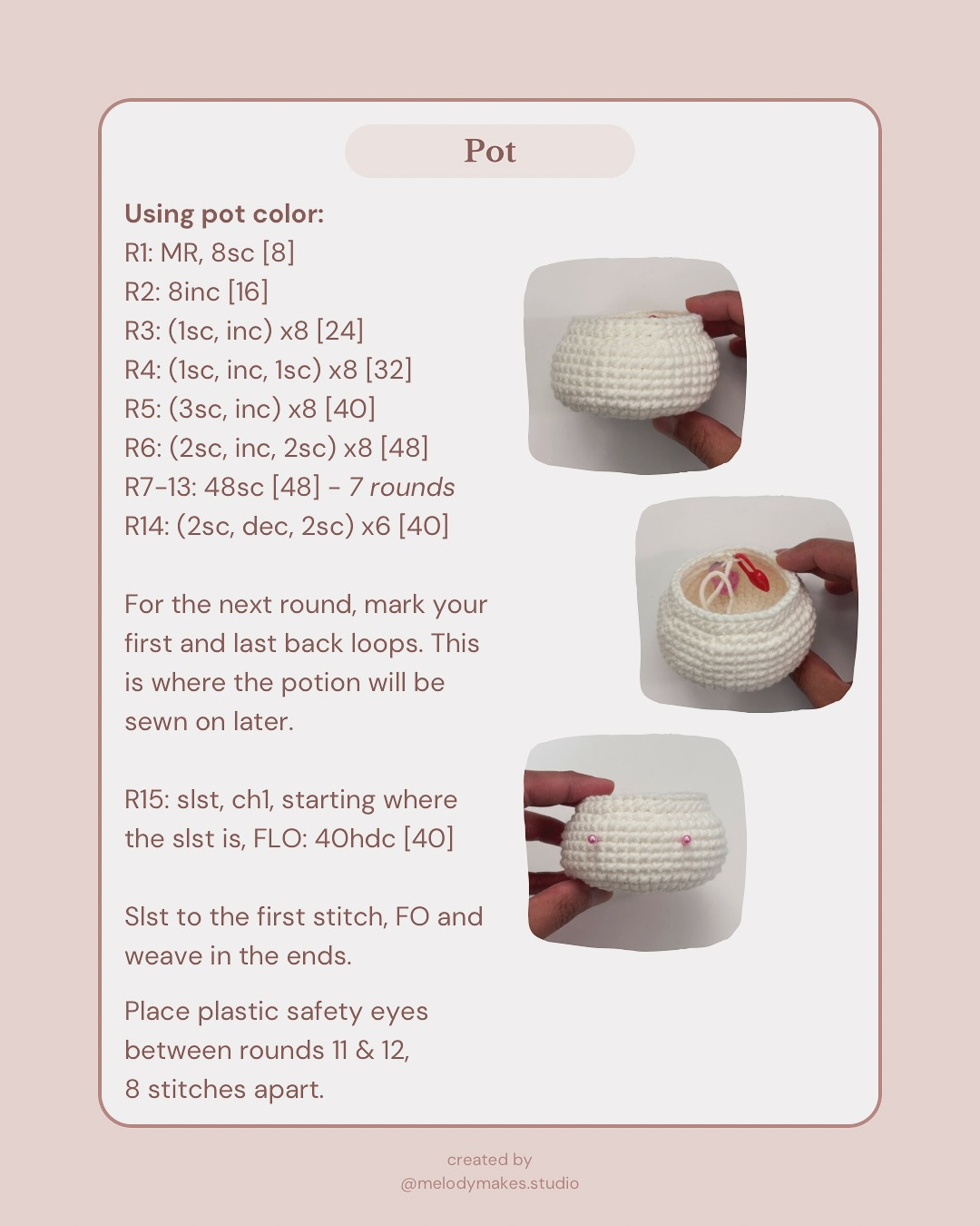 Crochet Cute Leggy Cauldrons for Halloween Decor