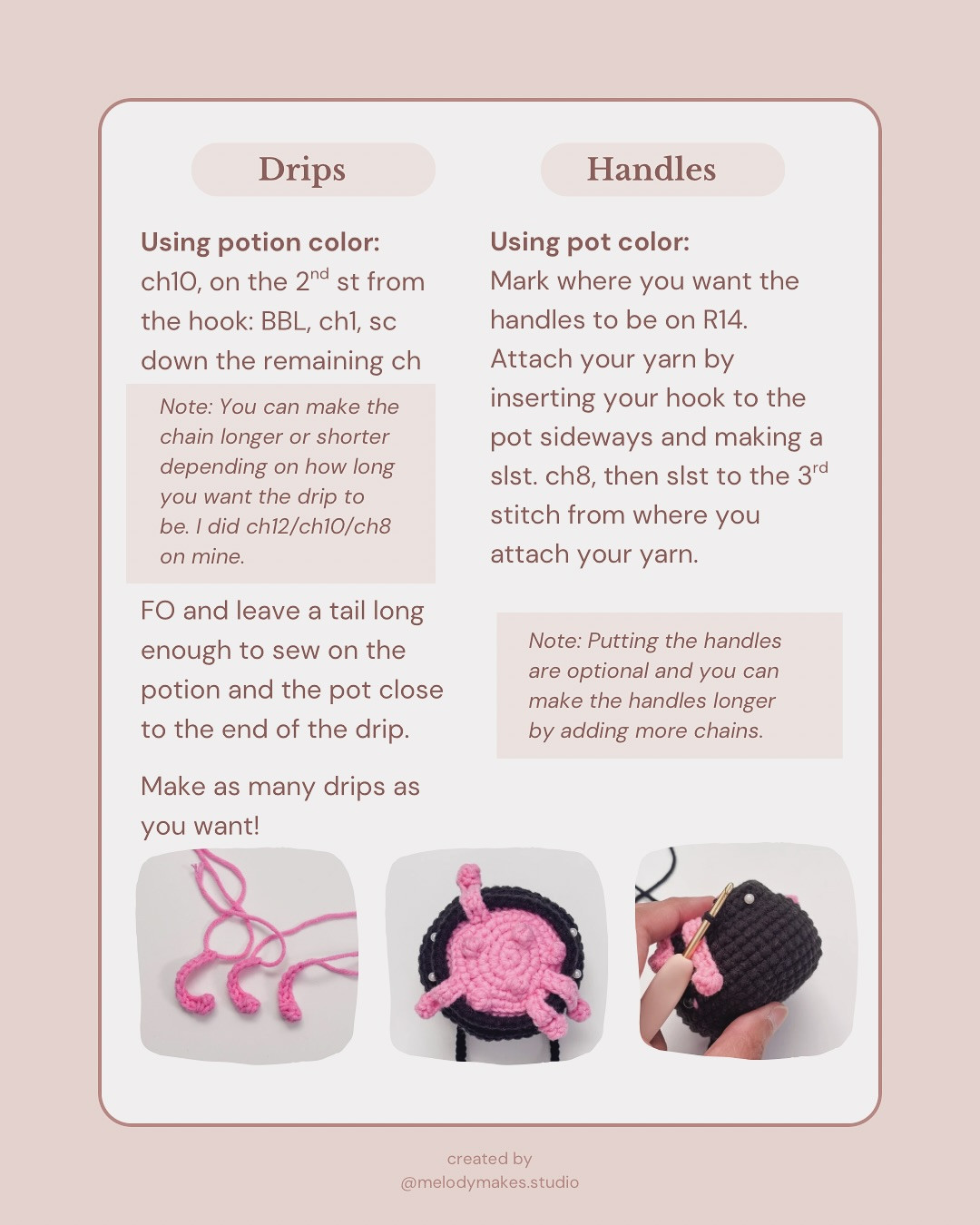 Crochet Cute Leggy Cauldrons for Halloween Decor