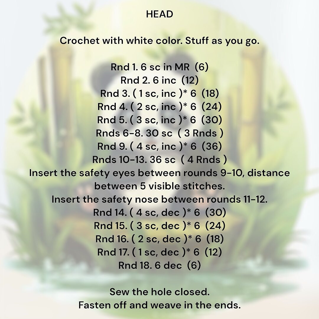 Crochet Cute Panda with Santa Hat Free Pattern