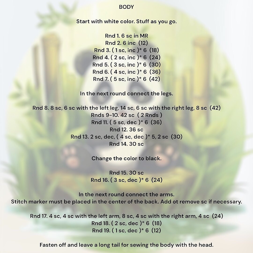 Crochet Cute Panda with Santa Hat Free Pattern