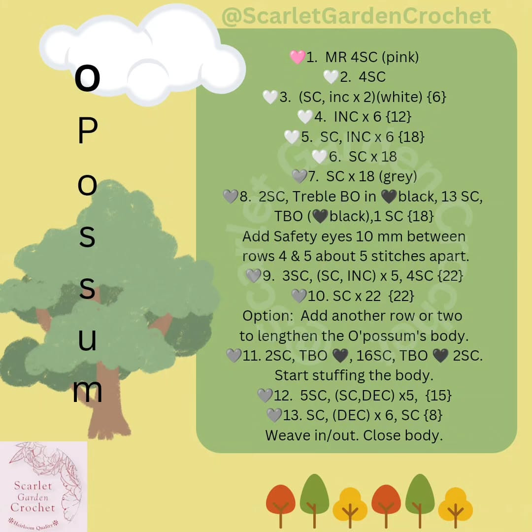 Crochet Cute Possum Pattern for Easy Crafting Fun