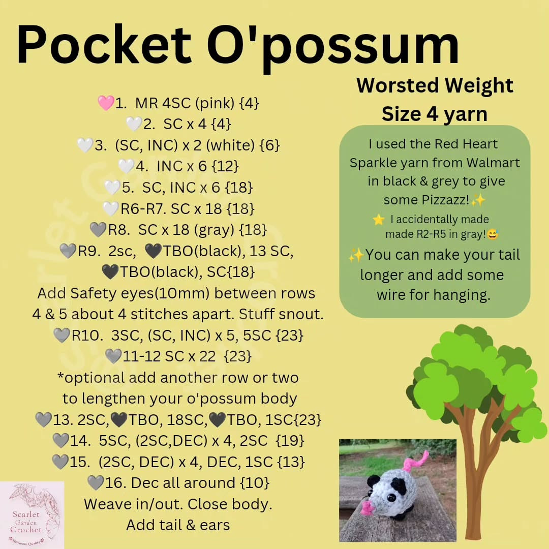 Crochet Cute Possum Pattern for Easy Crafting Fun