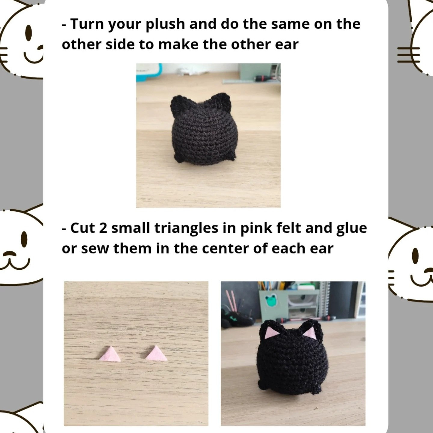 Crochet Cute Round Cat Pattern for Beginners