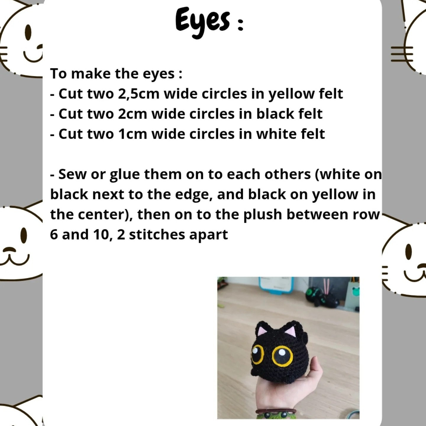 Crochet Cute Round Cat Pattern for Beginners