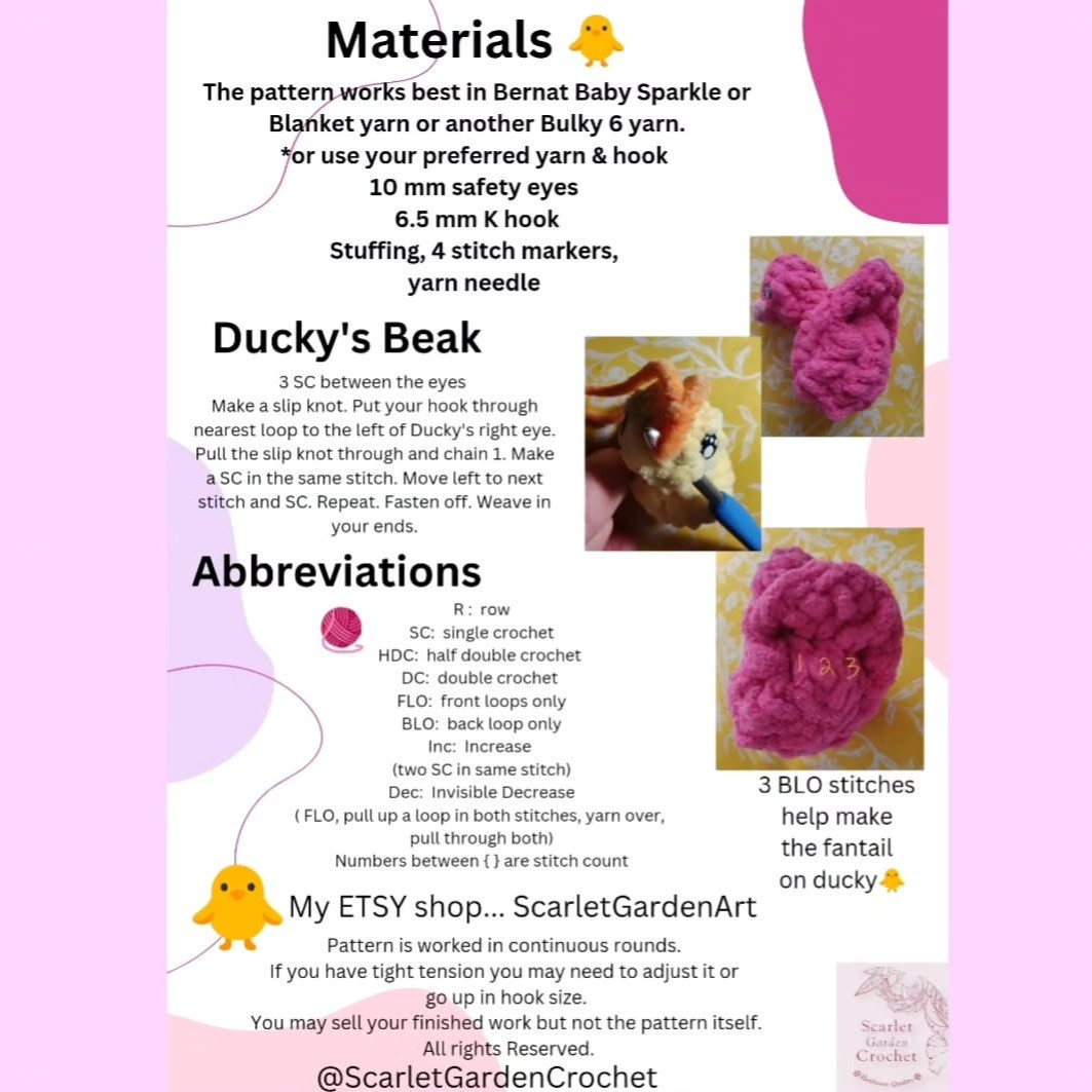 Crochet Cute Rubber Ducky Baby Pattern Guide