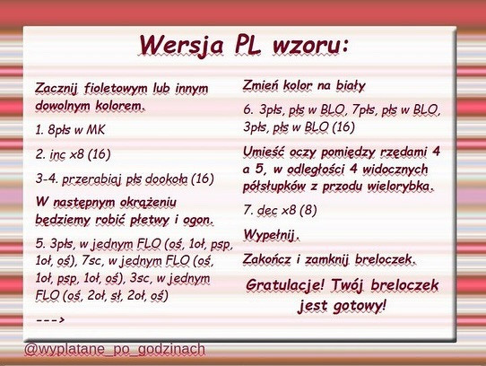 Crochet Cute Whale Keychain Pattern for Beginners